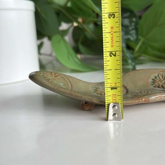 Handmade Pottery Trinket Jewelry Dish Abstract Decor Vintage - Picture 10 of 14